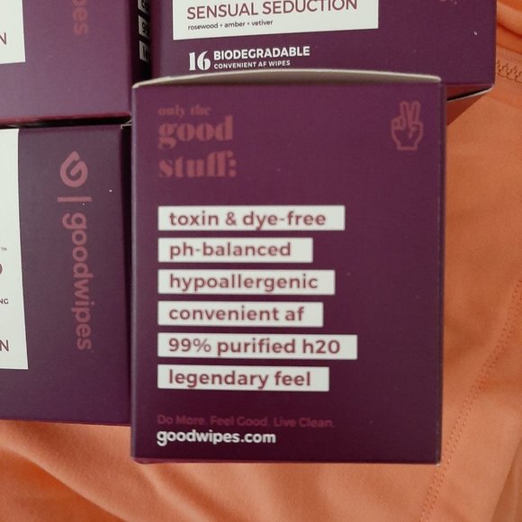NIB 4 BOXES OF 16 WIPES EACH "DOWN THERE WIPES" BY GOODWIPES - Picture 5 of 13